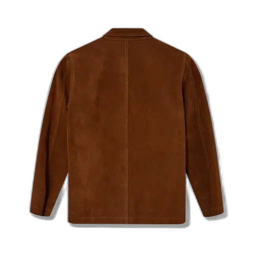 Lapel Long-Sleeved Leather Jacket