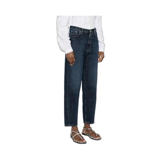 High-Waisted Straight-Leg Jeans