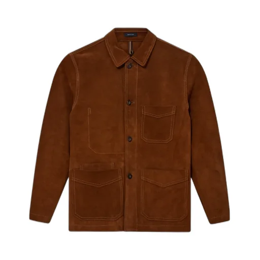 Lapel Long-Sleeved Leather Jacket