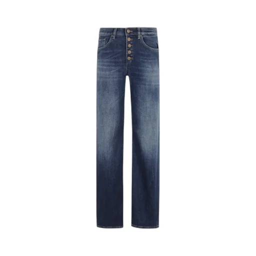 Wide-Leg Button-Fly Jeans
