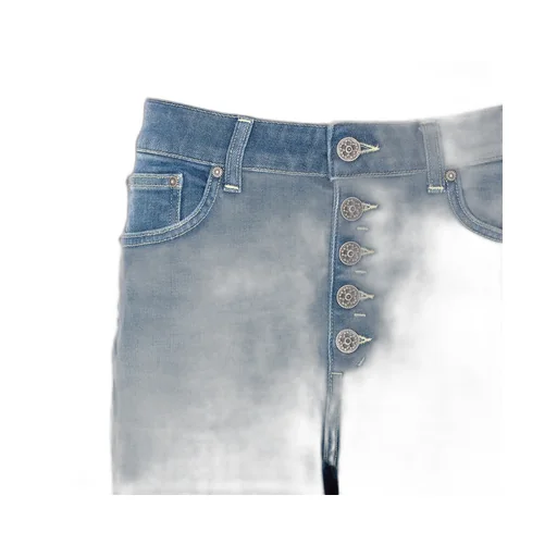 Button-Fly Patch Logo Jeans