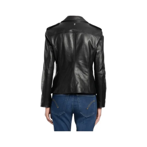 Asymmetric Zip Leather Jacket