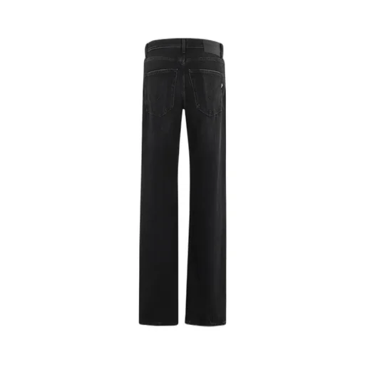 Wide-Leg Buttoned Jeans
