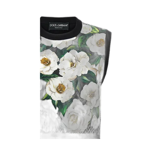 Floral Printed Knitted Vest