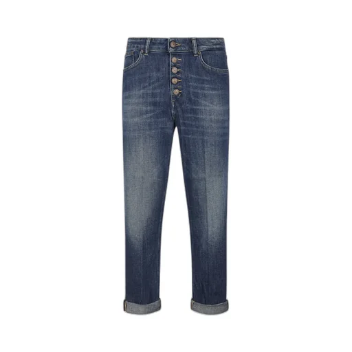 Jewel Button Cropped Jeans