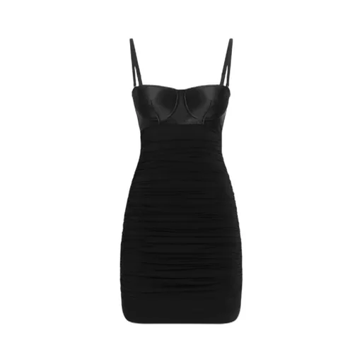 Ruched Detailed Mini Dress