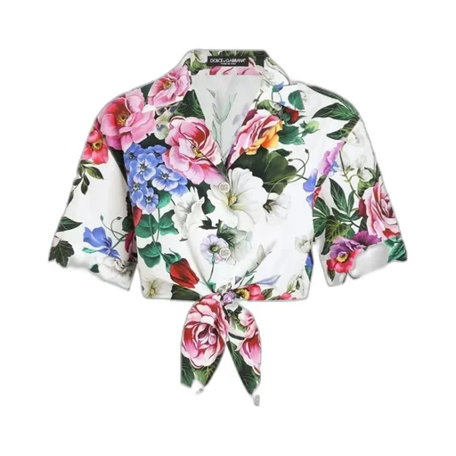 Floral Printed Cropped Shirt