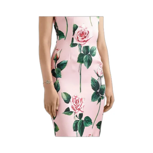 Floral Printed Square Neck Midi Dress