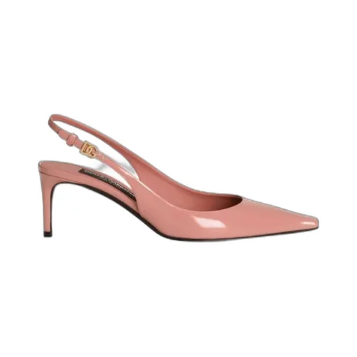 Dg Logo Plaque Slingback Pumps