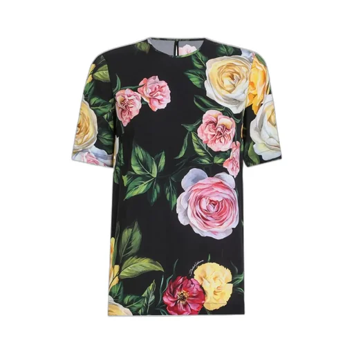 Floral Printed Charmeuse Blouse