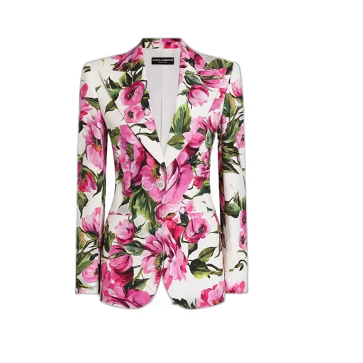 Floral-Print Blazer