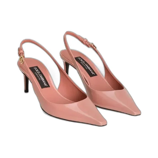 Dg Logo Plaque Slingback Pumps