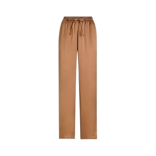 Elastic Waist Satin Pants