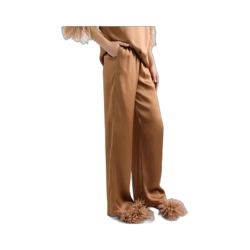 Elastic Waist Satin Pants