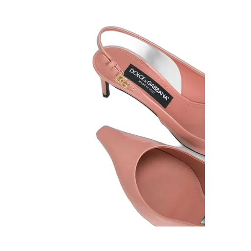 Dg Logo Plaque Slingback Pumps