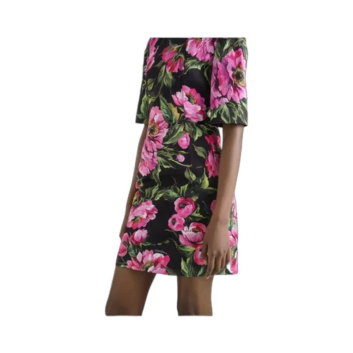 Floral Printed Short-Sleeved Dress