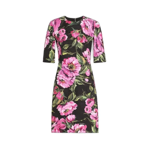Floral Printed Short-Sleeved Dress