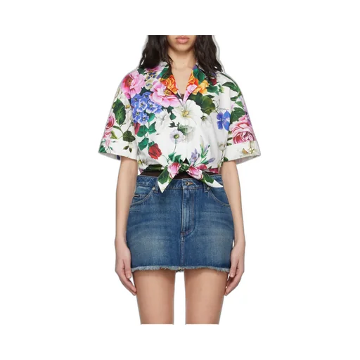 Floral Printed Cropped Shirt