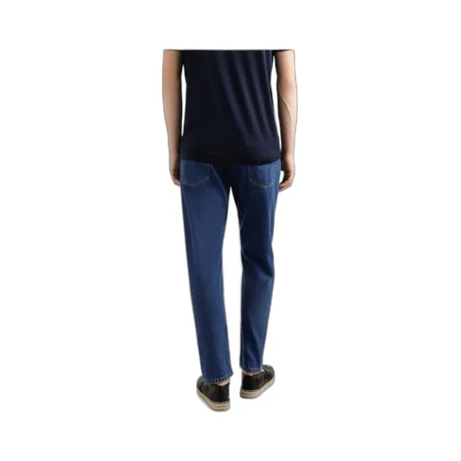 Logo Plaque Straight Leg Jeans