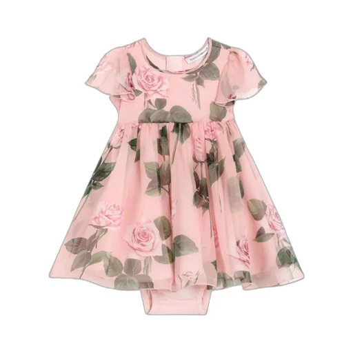 Rose-Print Dress