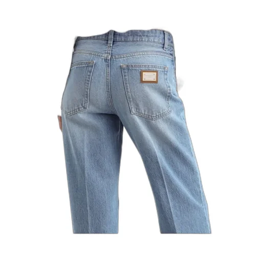 Pressed Pleat Loose Jeans