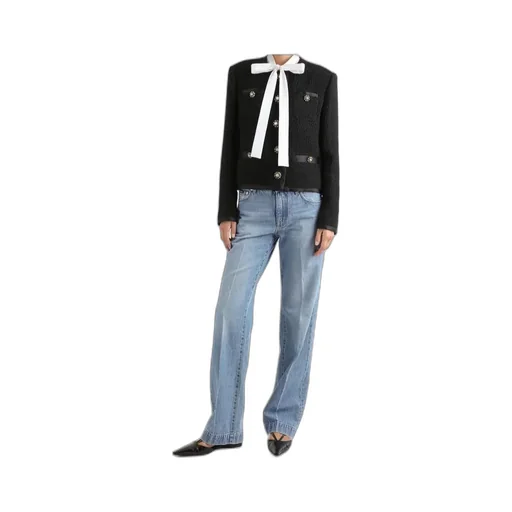 Pressed Pleat Loose Jeans