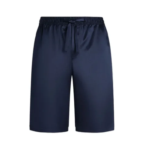 Logo Embroidered Satin Shorts