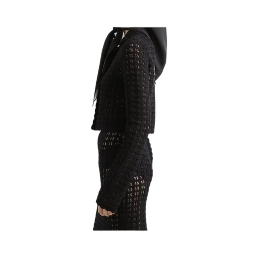 Double-Breasted Crochet Jacket