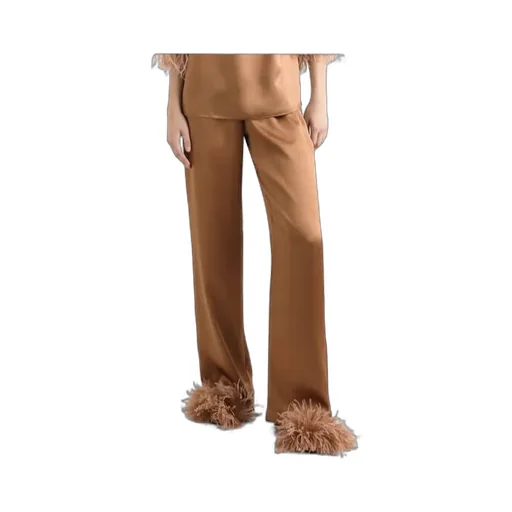 Elastic Waist Satin Pants