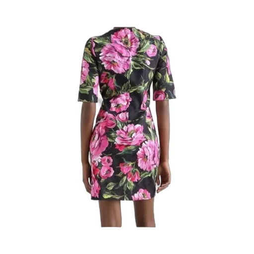 Floral Printed Short-Sleeved Dress
