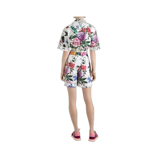 Floral Printed Cropped Shirt