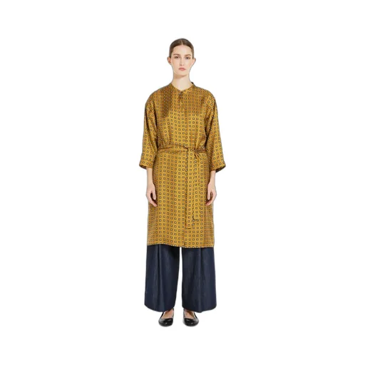 Graphic-Print Silk Dress