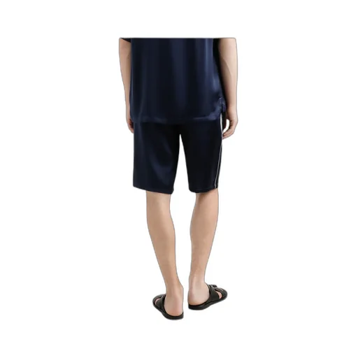 Logo Embroidered Satin Shorts