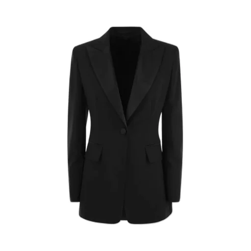 Single-Breasted Wool-Blend Blazer