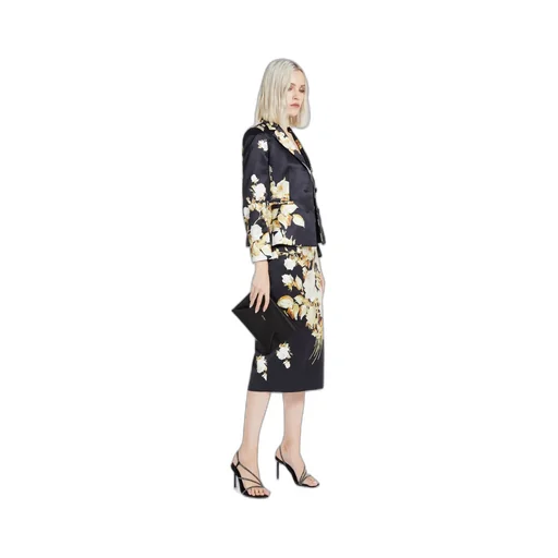 Printed Duchess Suit Jacket