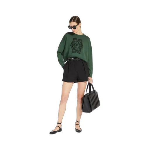 Turn-Up Pleated Shorts