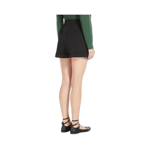 Turn-Up Pleated Shorts