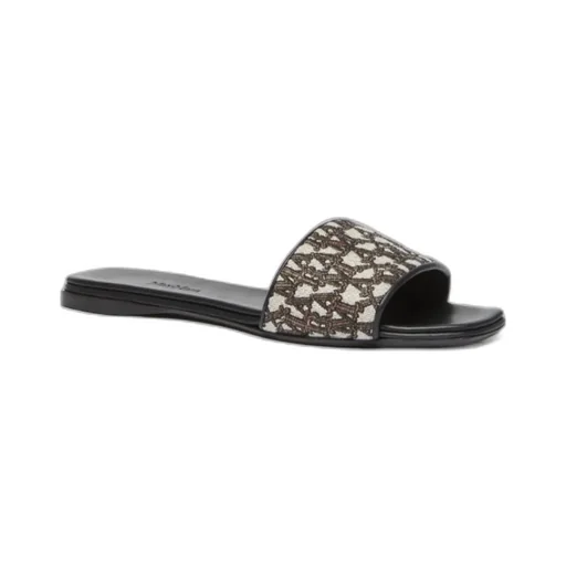 Logo-Jacquard Leather Slides