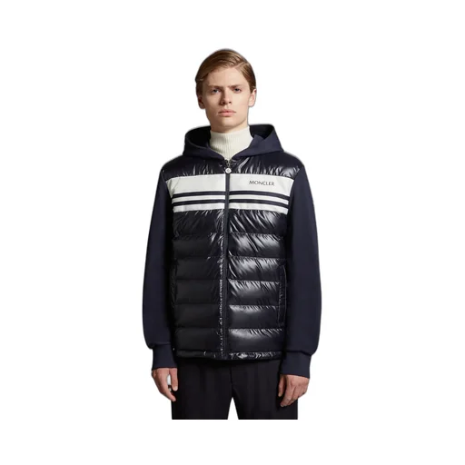 Logo Printed Zip-Up Padded Hoodie