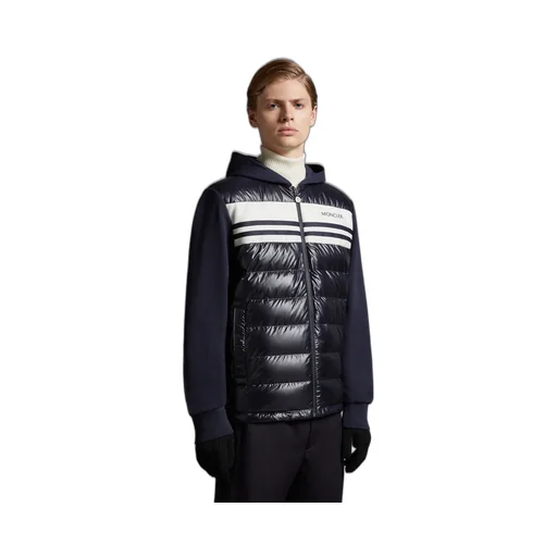 Logo Printed Zip-Up Padded Hoodie