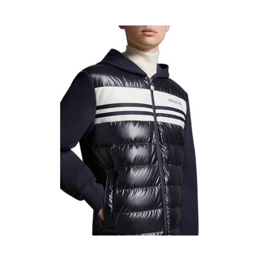 Logo Printed Zip-Up Padded Hoodie