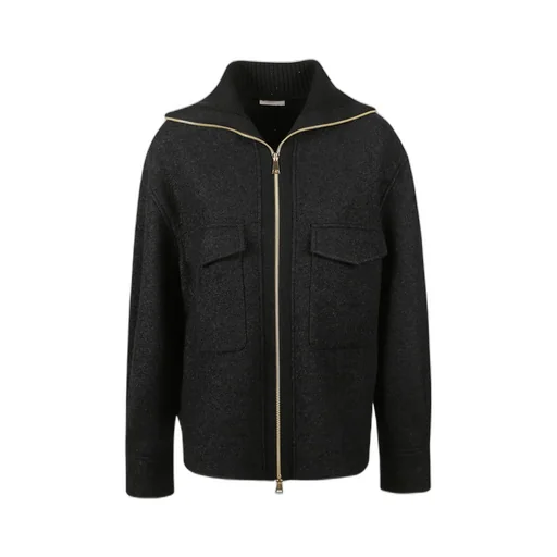 Logo Patch Zip-Up Shirt