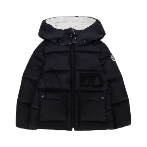Zippered Hooded Down Jacket