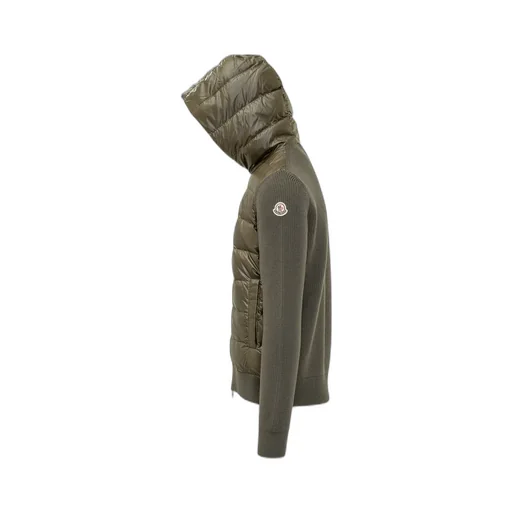 Padded Wool Zip-Up Hoodie
