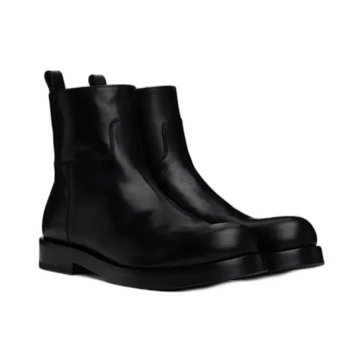 Round Head Side Zipper Boots