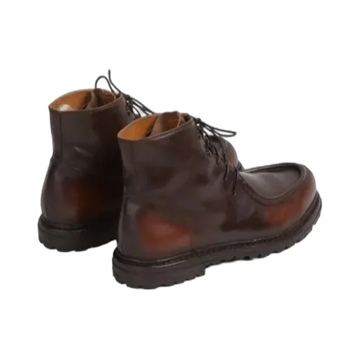 Round-Toe Leather Boots