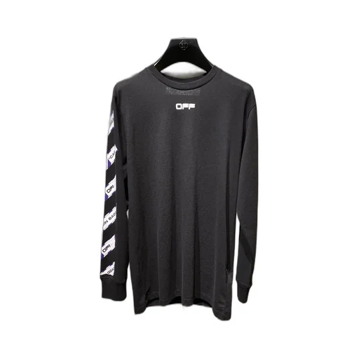 Airport Tape Printed Long-Sleeved Hoodie