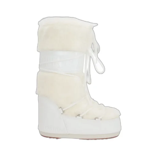 Logo Printed Lace-Up Snow Boots
