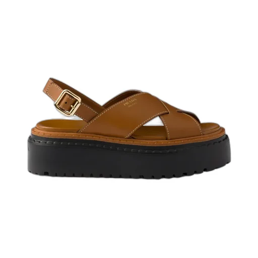 Leather Crisscross Sandals