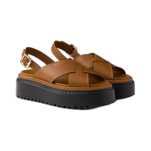 Leather Crisscross Sandals